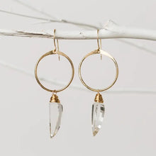 Load image into Gallery viewer, Ice Age Hoops - 14k Gold Fill - Saratoga Botanicals, LLC
