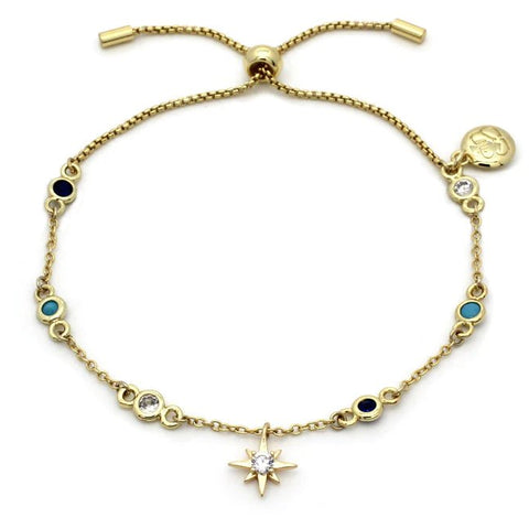 Angelic Gold Charm Crystal Bracelet