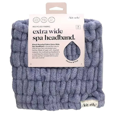Extra Wide Spa Headband - Misty Blue
