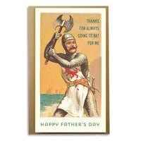 Load image into Gallery viewer, Funny Father&#39;s Day Card; Thanks for Always Going To Bat For Me - Saratoga Botanicals, LLC
