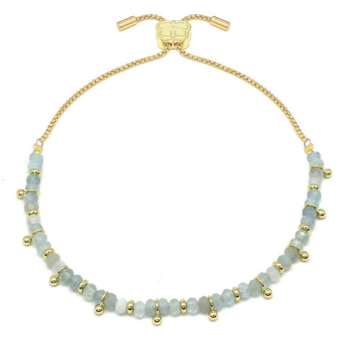Harmony Aquamarine Gold Bracelet