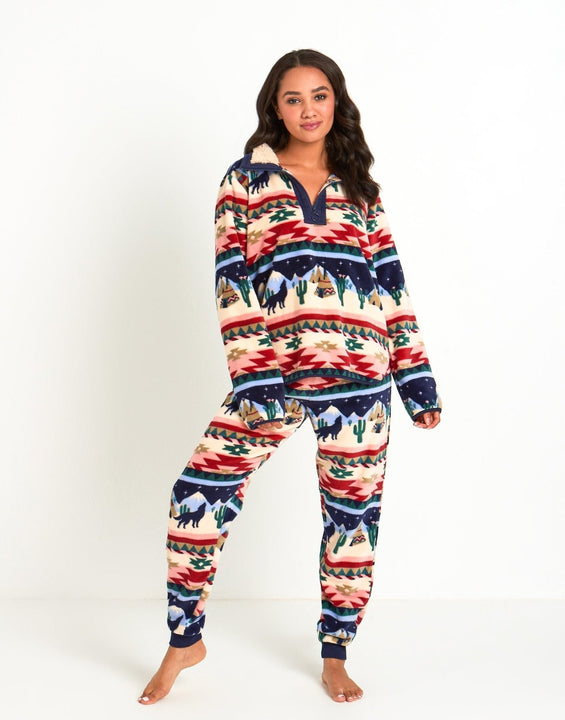Navajo Fleece Pajama Set - Chelsea Peers New York