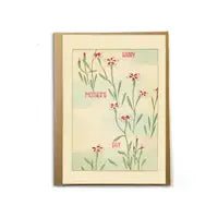 Load image into Gallery viewer, Sweet and Simple Mother&#39;s Day Card; Vintage Japanese Print - Saratoga Botanicals, LLC
